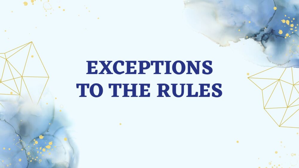 Exceptions to the Rules Image